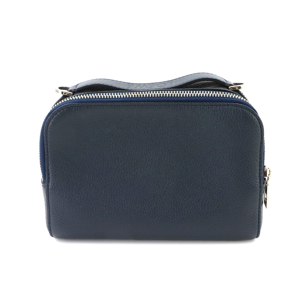 Mini Crossbody Camera Bag Hand Shoulder Bag Leather Navy Anagram