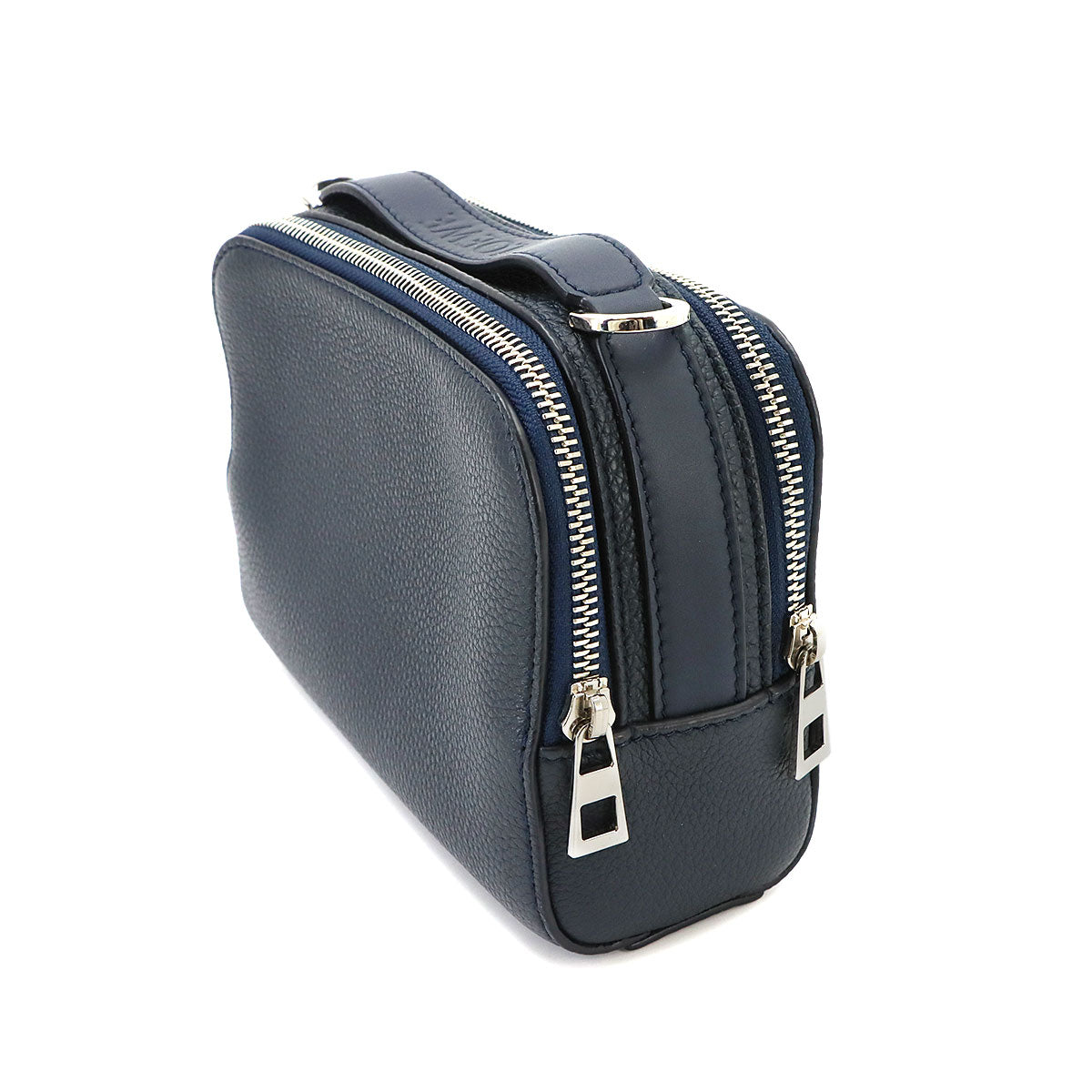 Mini Crossbody Camera Bag Hand Shoulder Bag Leather Navy Anagram