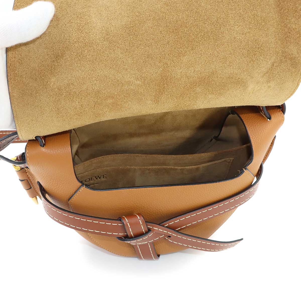 Gate Bag Small Shoulder Bag Leather Brown 90347676