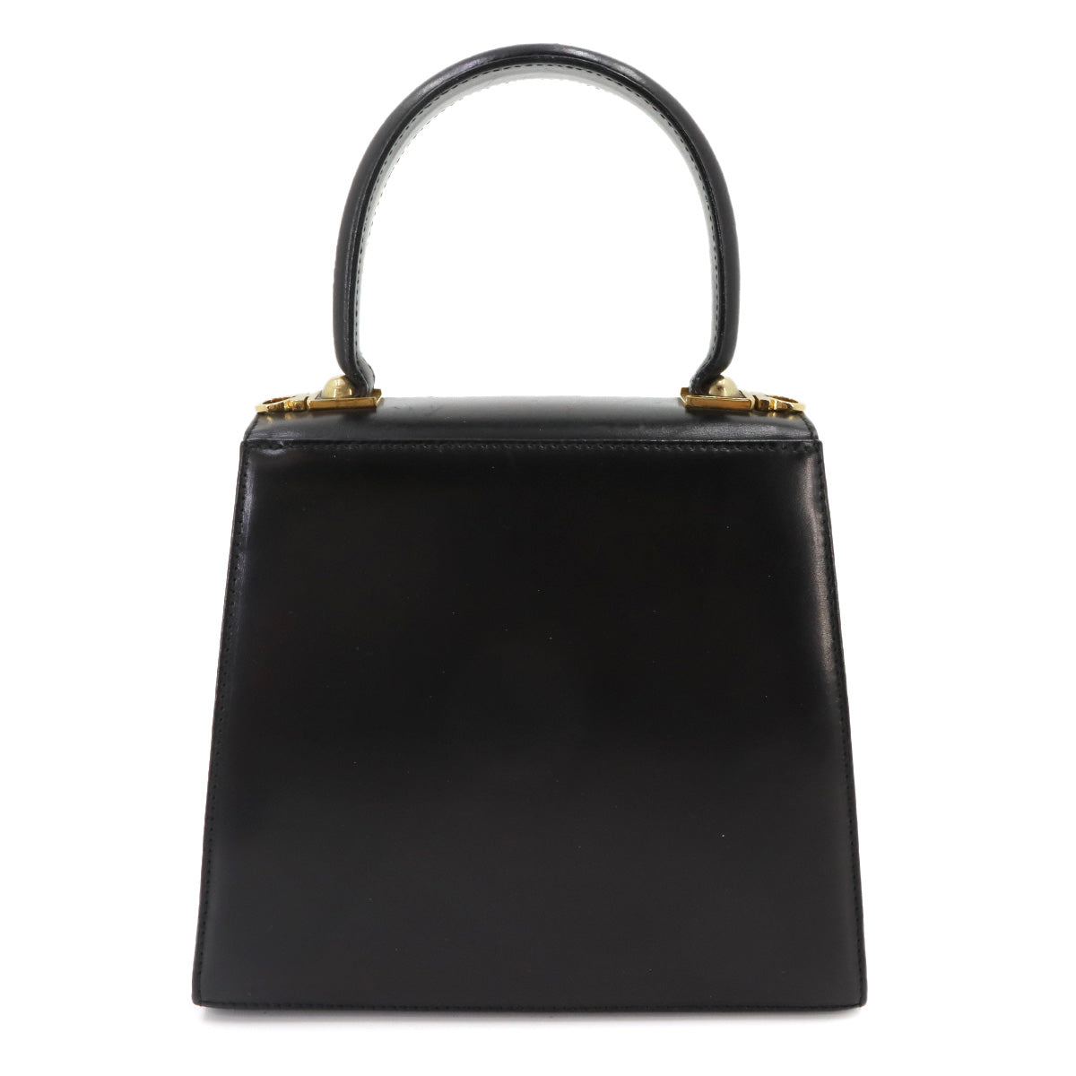 Gancini Hand Shoulder Bag Leather Black AQ212193