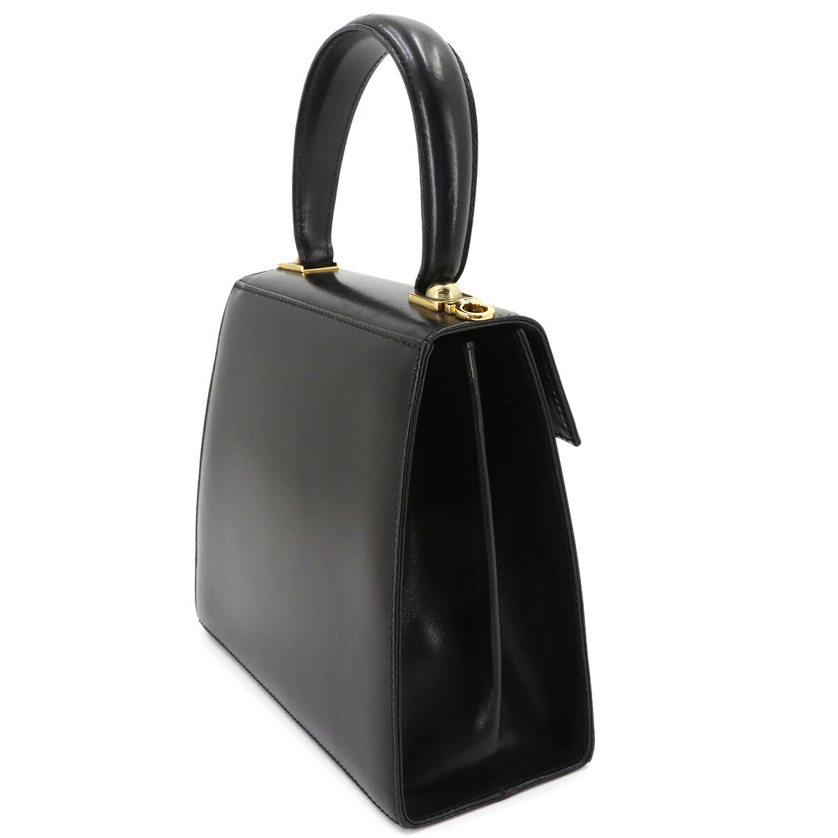 Gancini Hand Shoulder Bag Leather Black AQ212193