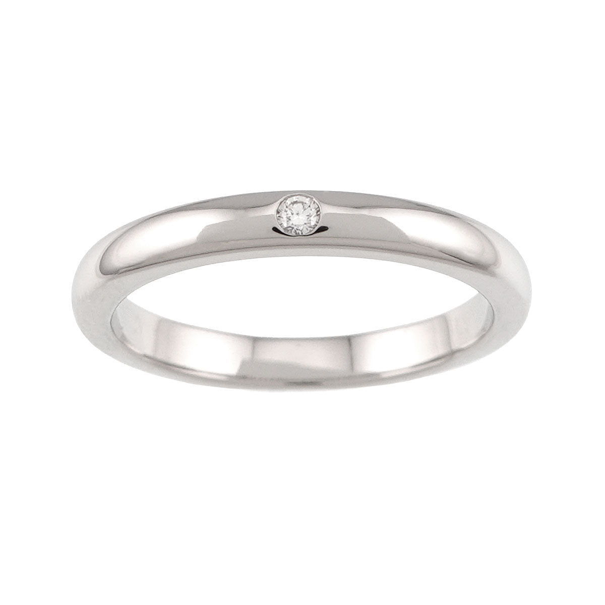 Stacking Band Ring Diamond 1P Platinum Size6(US)