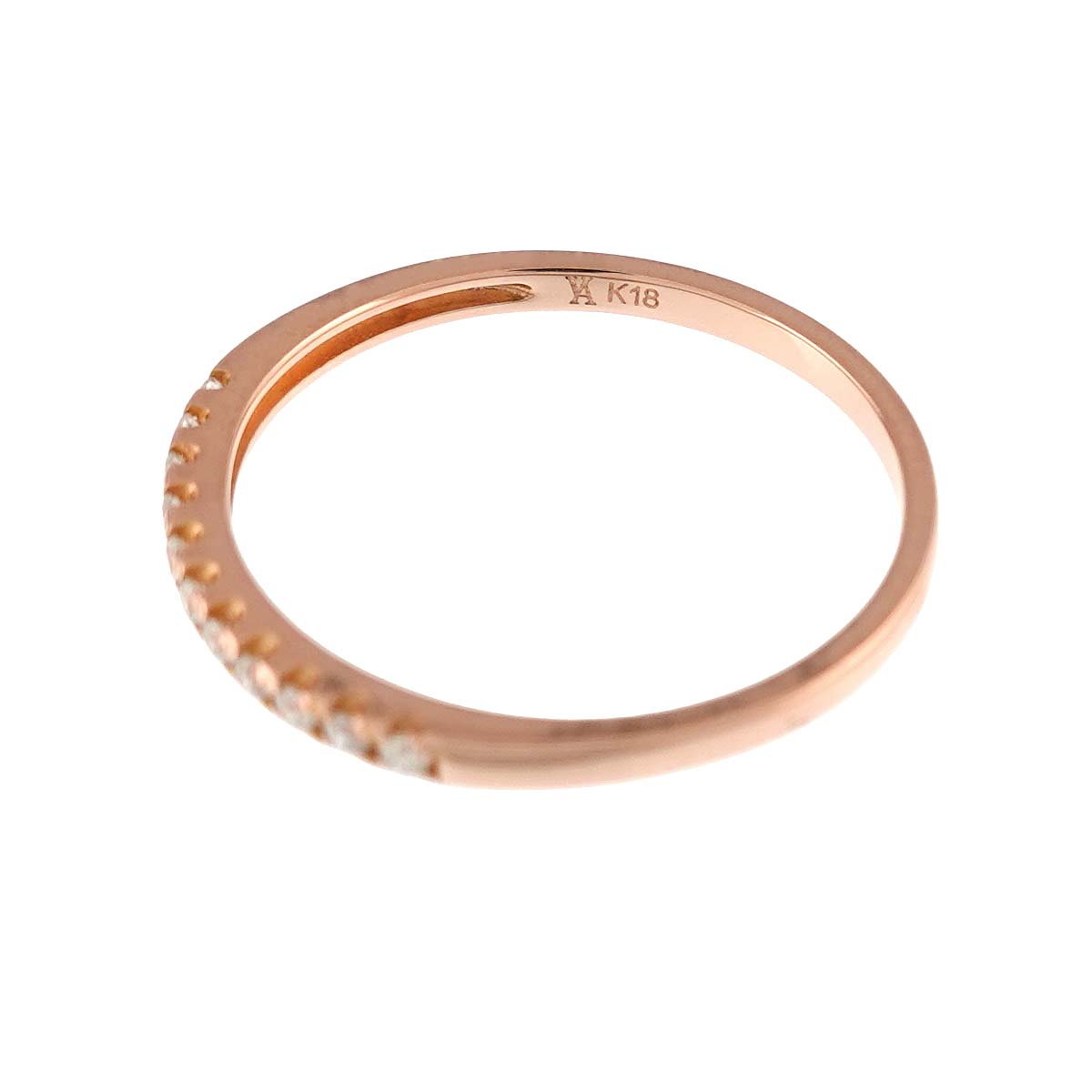 Diamond Ring 18K K18 PG 750 size5.5-5.75(US)