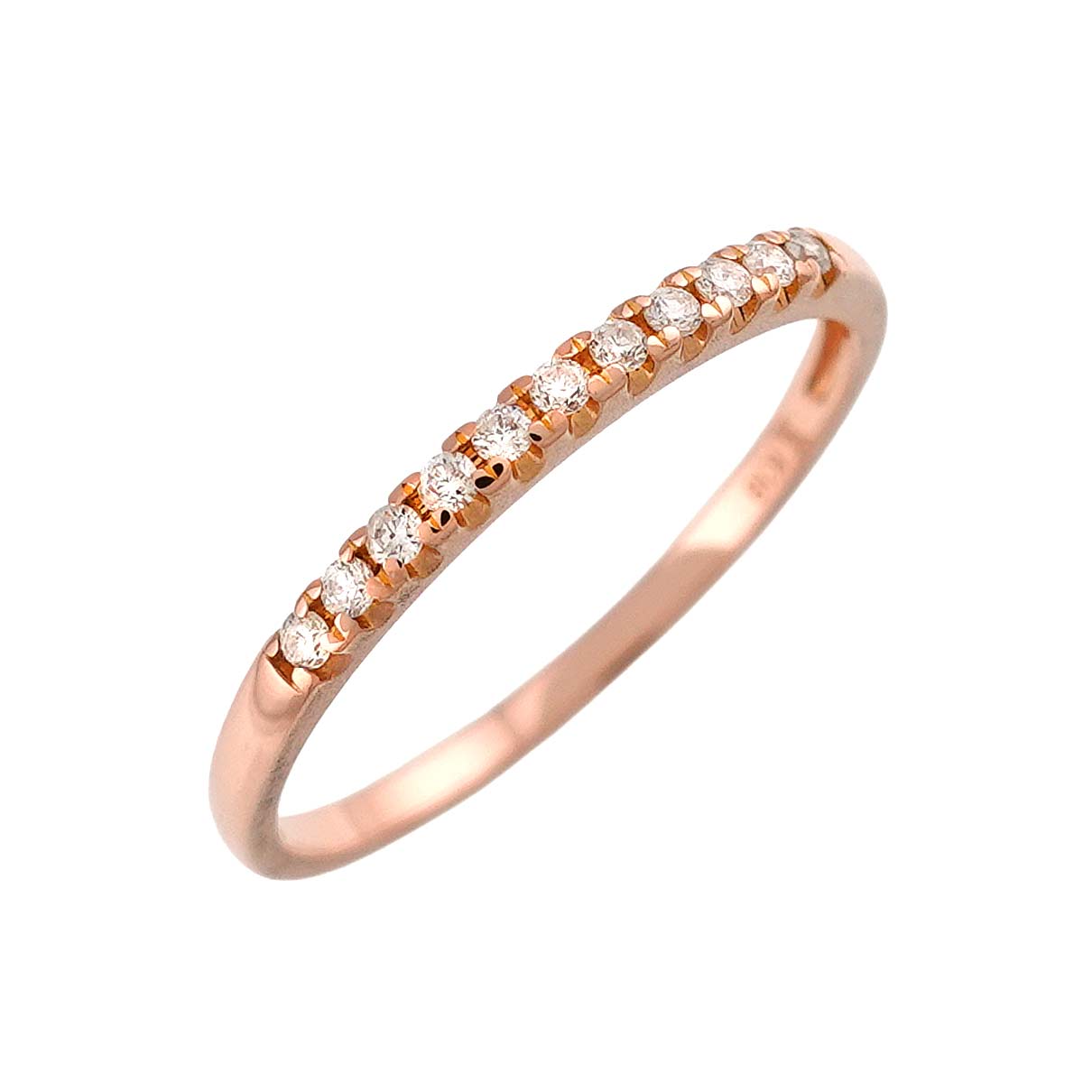 Diamond Ring 18K K18 PG 750 size5.5-5.75(US)