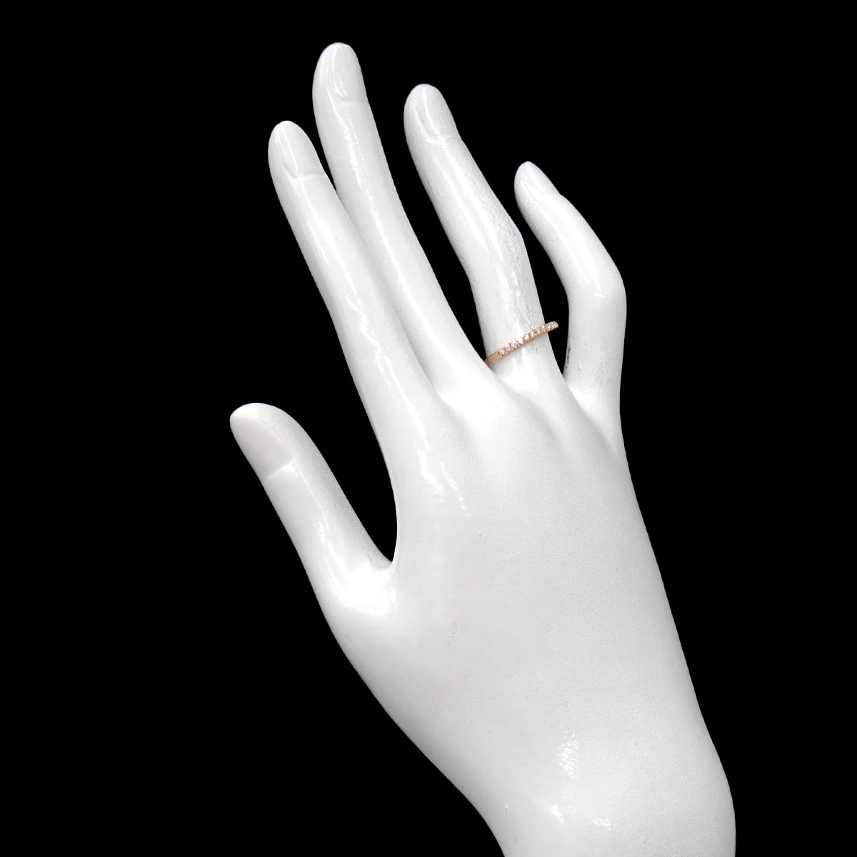 Diamond Ring 18K K18 PG 750 size5.5-5.75(US)
