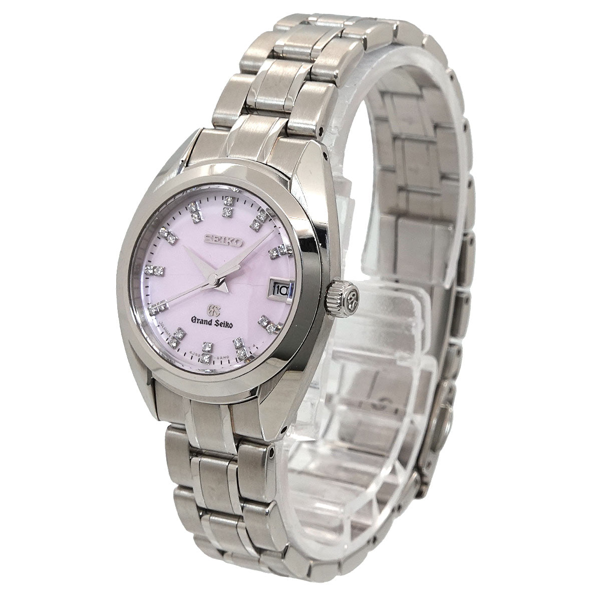 GRAND SEIKO STGF077 22P Diamond Pink Shell Dial Ladies Watch