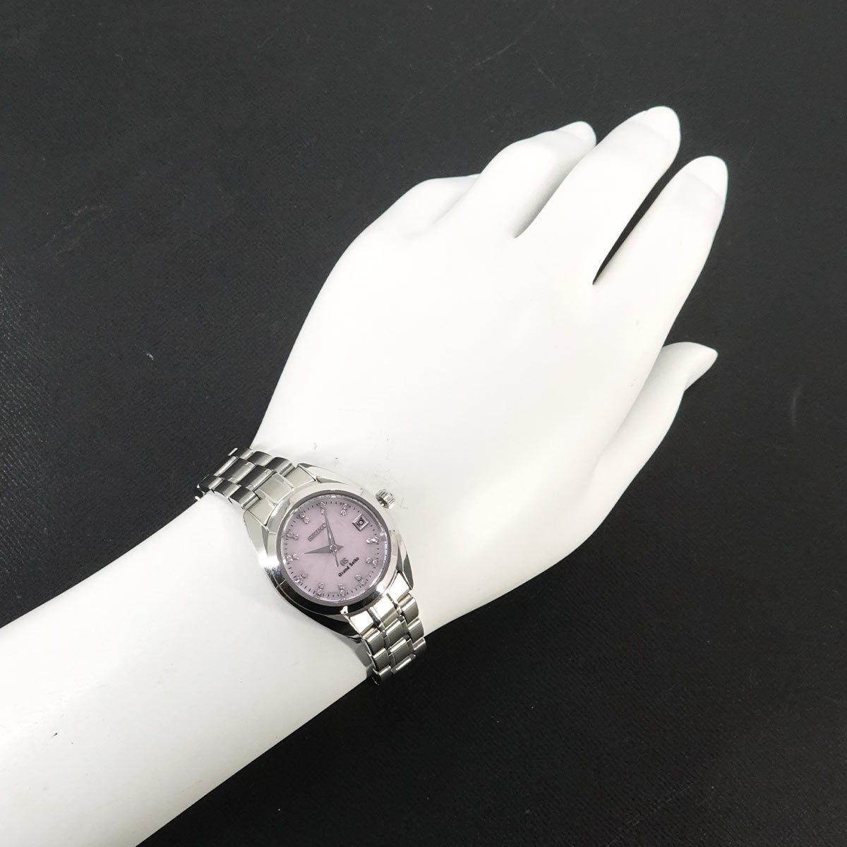 GRAND SEIKO STGF077 22P Diamond Pink Shell Dial Ladies Watch