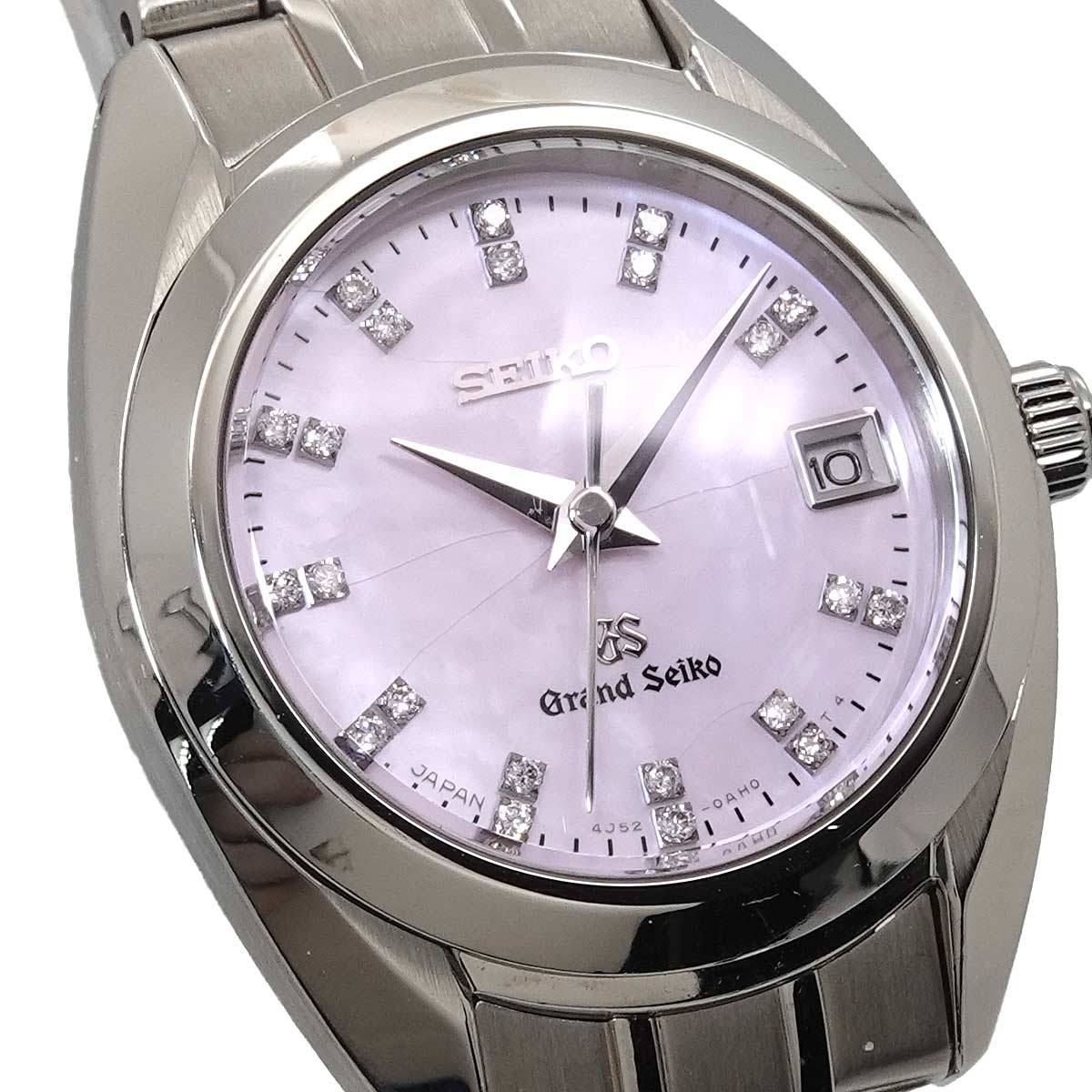 GRAND SEIKO STGF077 22P Diamond Pink Shell Dial Ladies Watch
