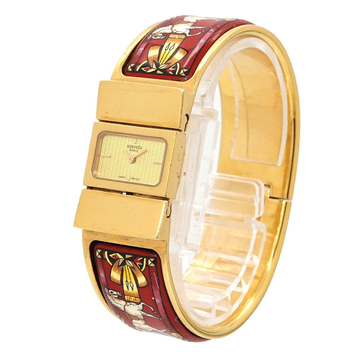 Loquet LO1.201 Quartz Gold Dial Ladies Bngle Watch