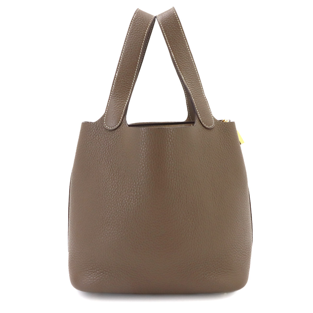 Picotin Lock MM Hand Bag Taurillon Clemence Etoupe Purse