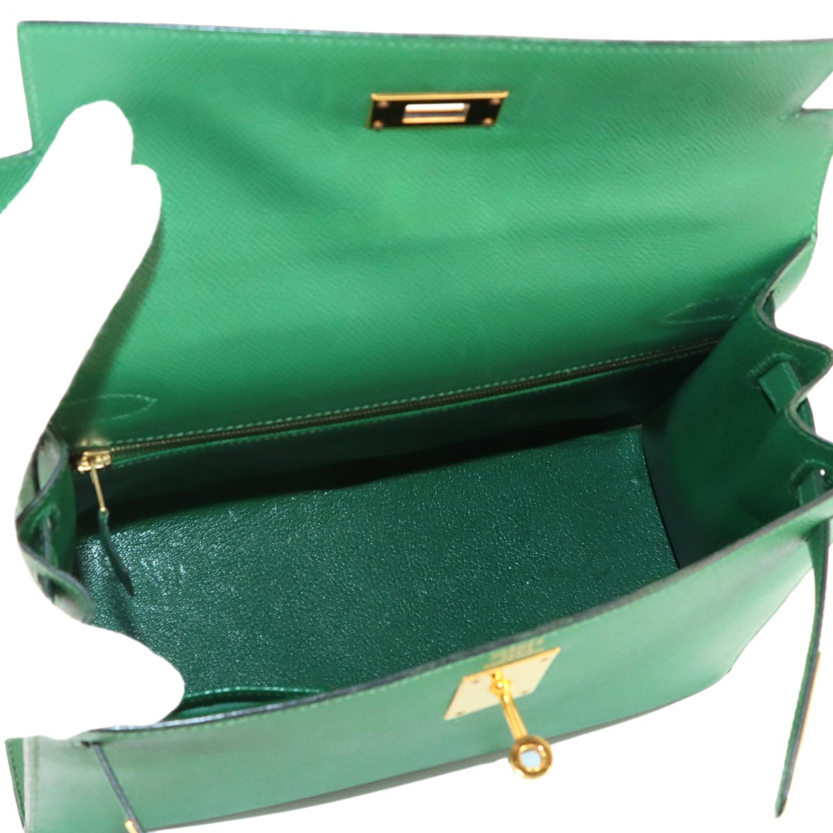 Kelly 28 Couchevel Epsom Vert Benghal Hand Shoulder Bag