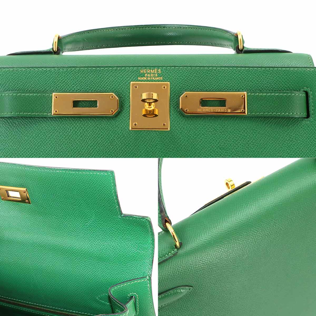 Kelly 28 Couchevel Epsom Vert Benghal Hand Shoulder Bag