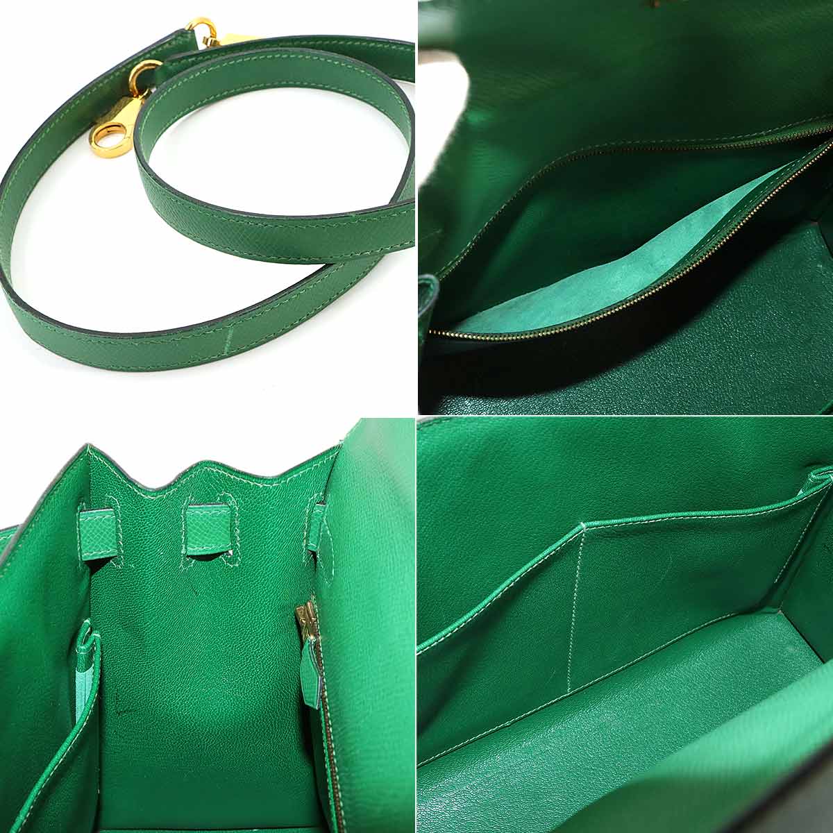Kelly 28 Couchevel Epsom Vert Benghal Hand Shoulder Bag