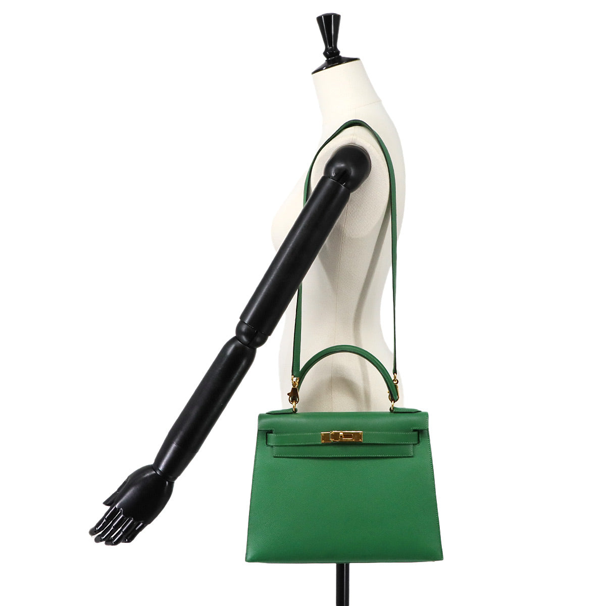 Kelly 28 Couchevel Epsom Vert Benghal Hand Shoulder Bag