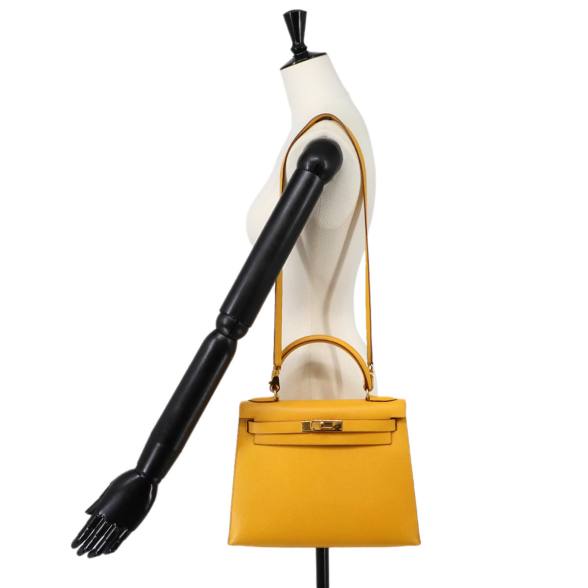 Kelly 28 Couchevel Epsom Jaune 2way Hand Shoulder Bag Purse