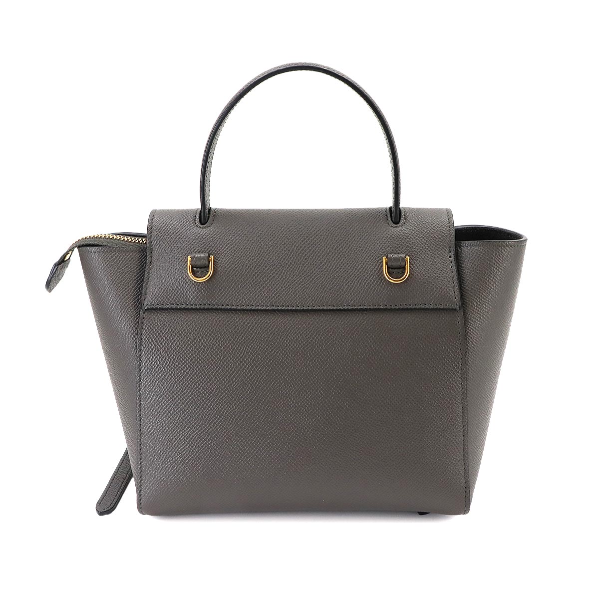 Belt Bag Nano 2way Hand Shoulder Bag Leather Gray 189003