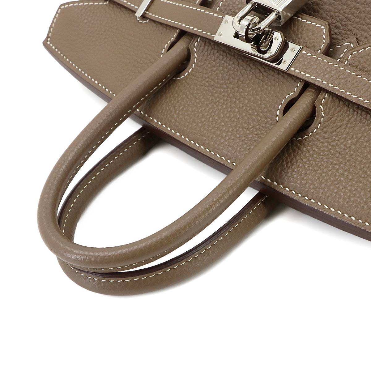Birkin 25 Togo Leather Etoupe Hand Bag Purse
