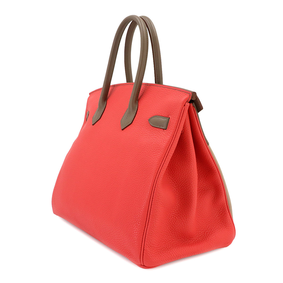 Birkin 35 Casaque Hand Bag Taurillon Clemence Swift Rose Jaipur