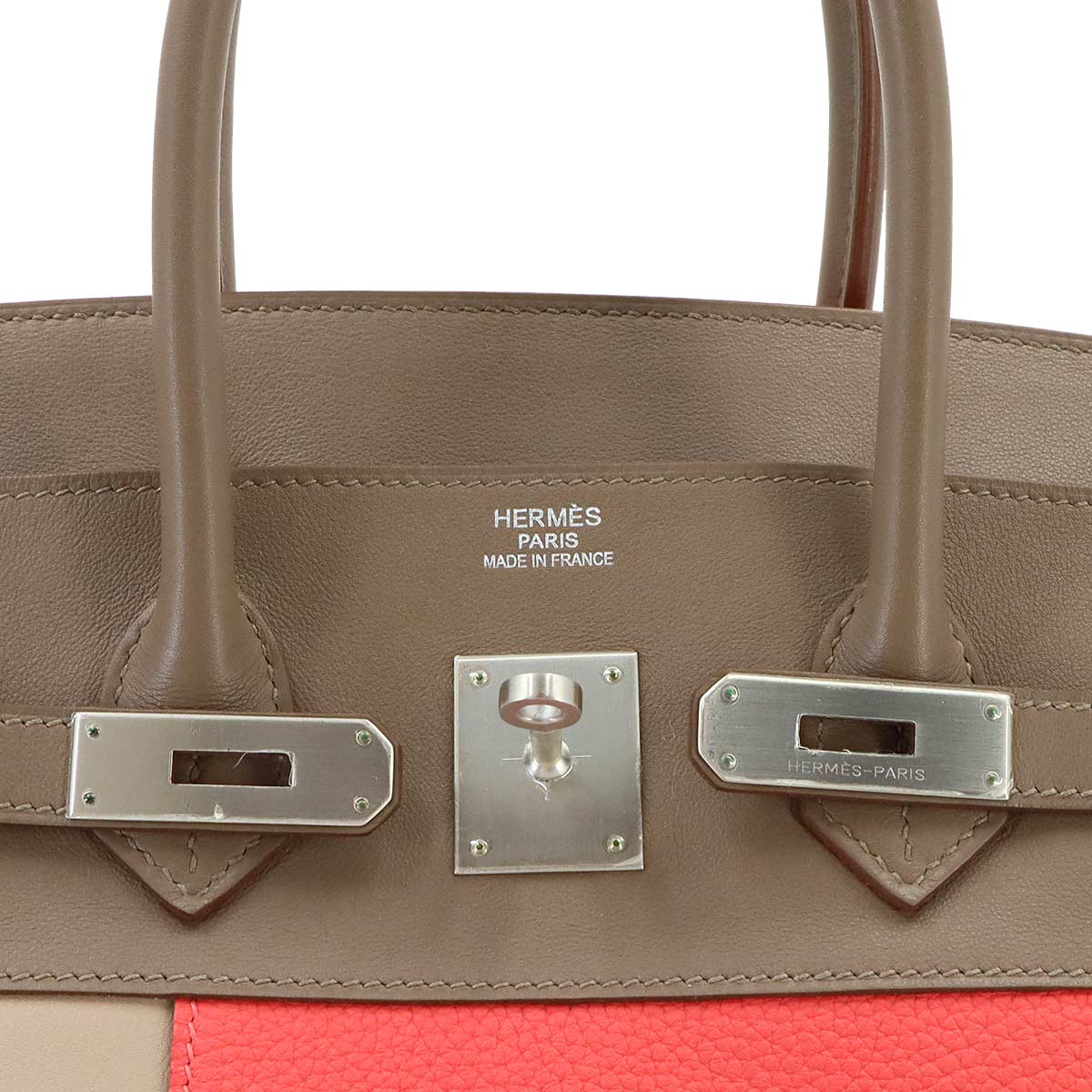 Birkin 35 Casaque Hand Bag Taurillon Clemence Swift Rose Jaipur
