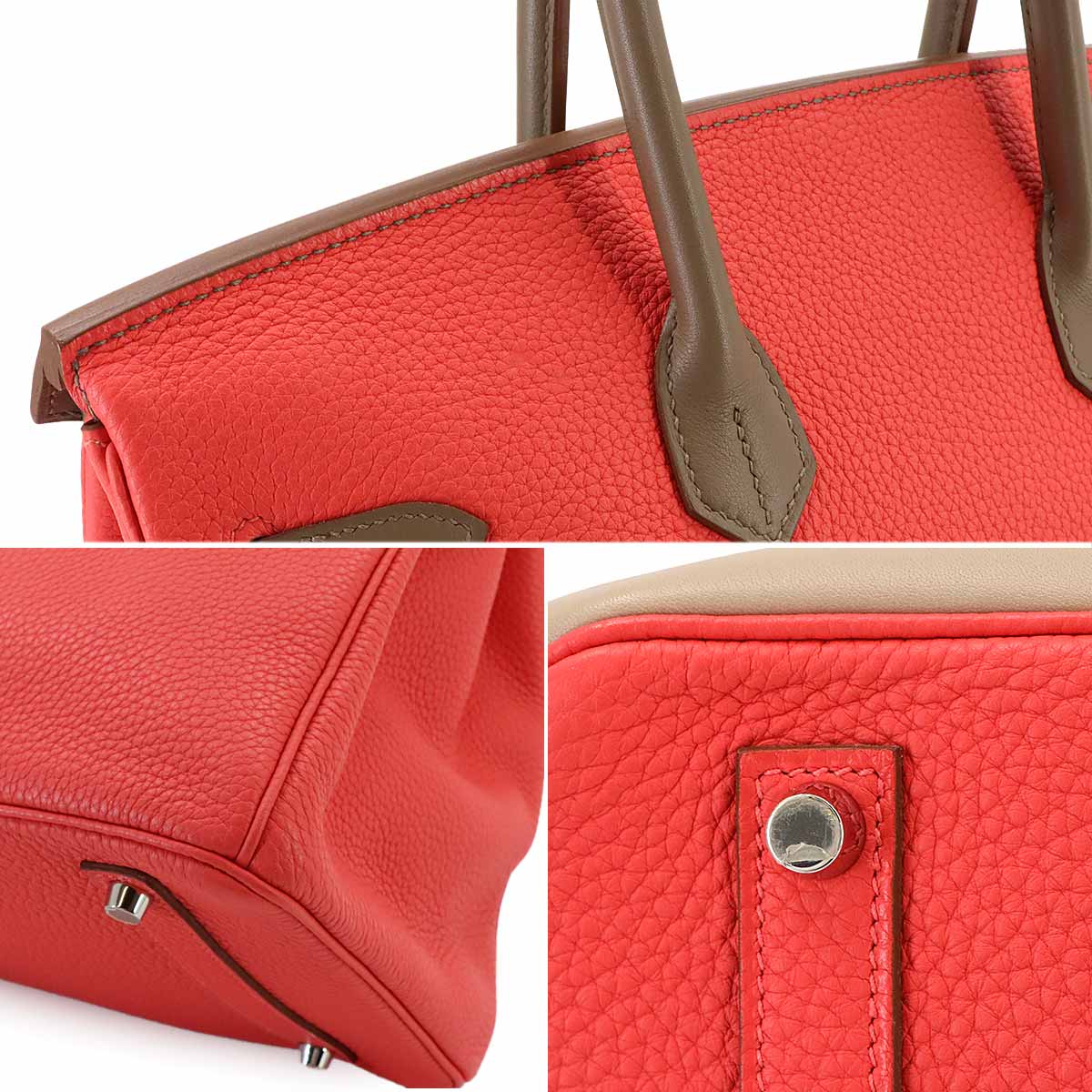 Birkin 35 Casaque Hand Bag Taurillon Clemence Swift Rose Jaipur