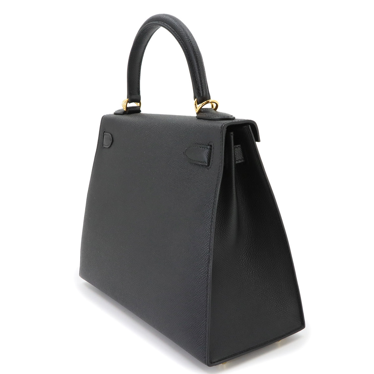 Kelly 28 Veau Epsom Black 2way Hand Shoulder Bag Purse