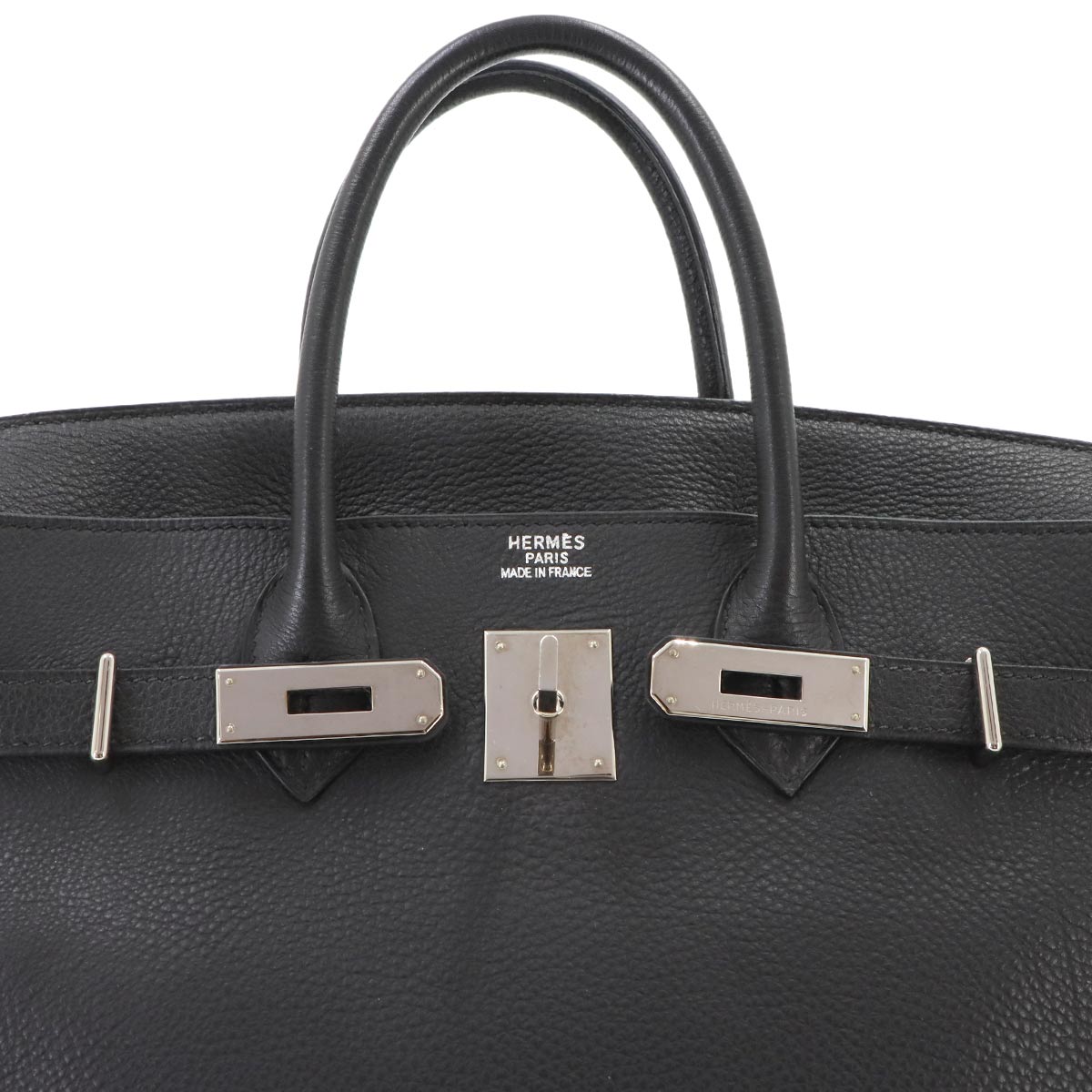 Haut a Courroies 32 Togo Black Hand Bag Purse