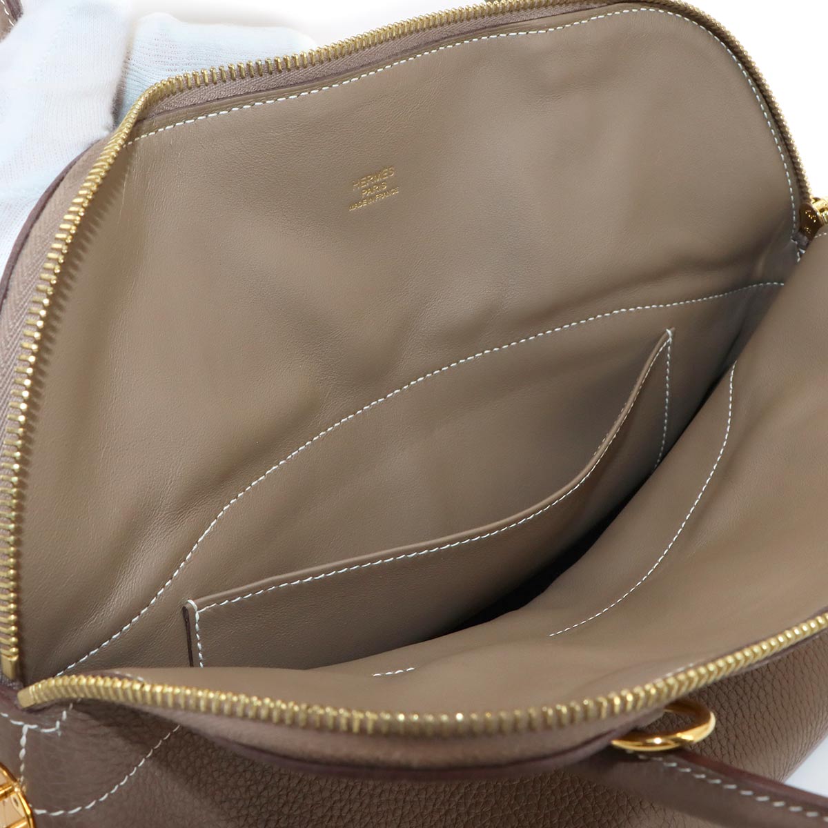 Bolide 31 Hand Shoulder Bag Taurillon Clemence Etoupe