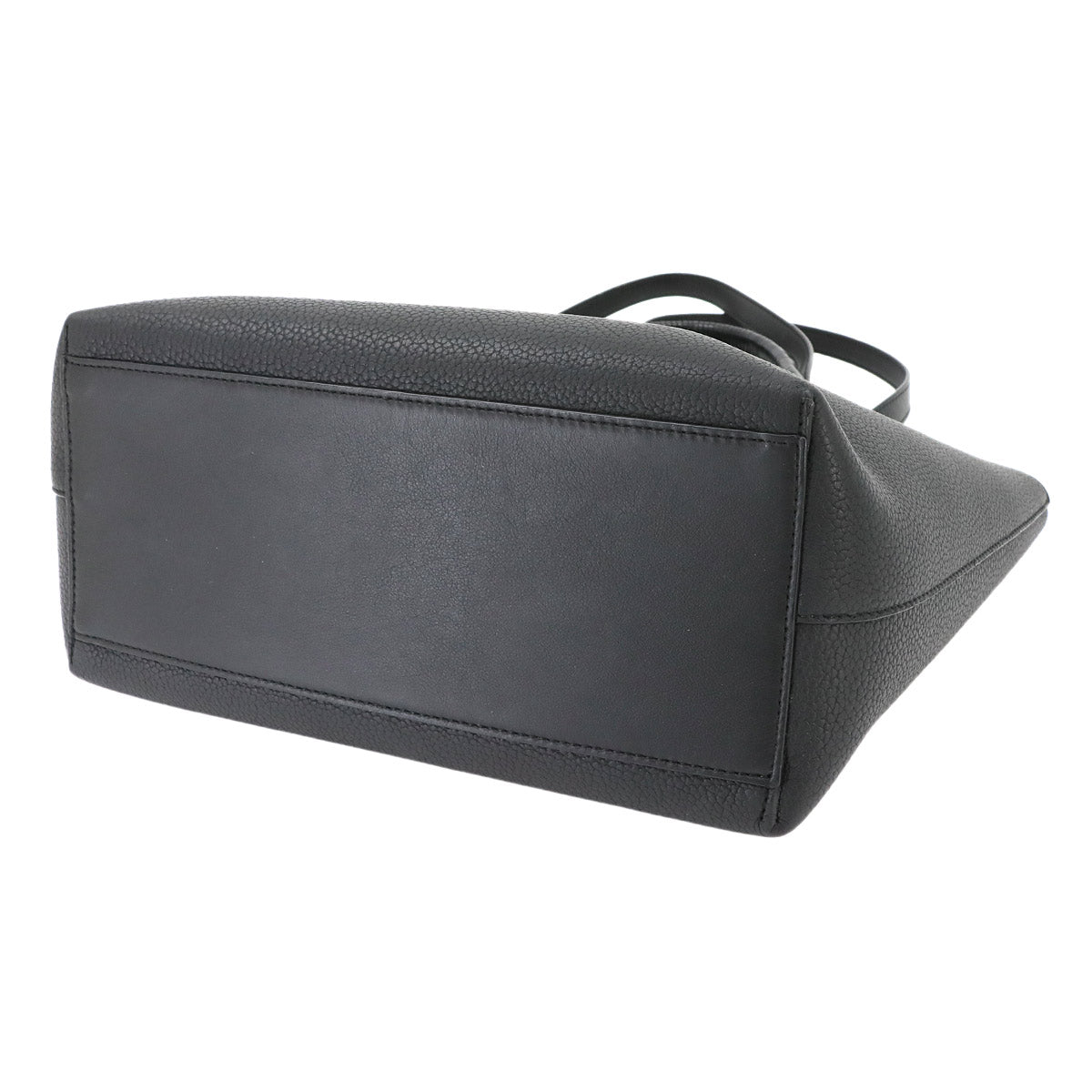 Anagram Small Tote Bag Leather Black Purse