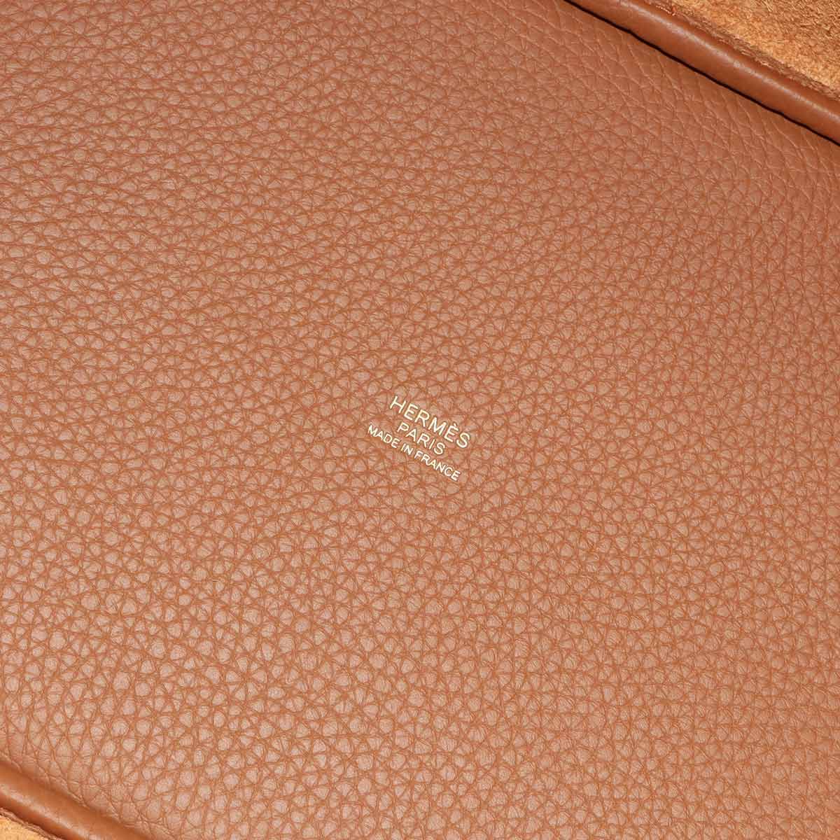 Picotin Lock MM Hand Bag Taurillon Clemence Gold Purse