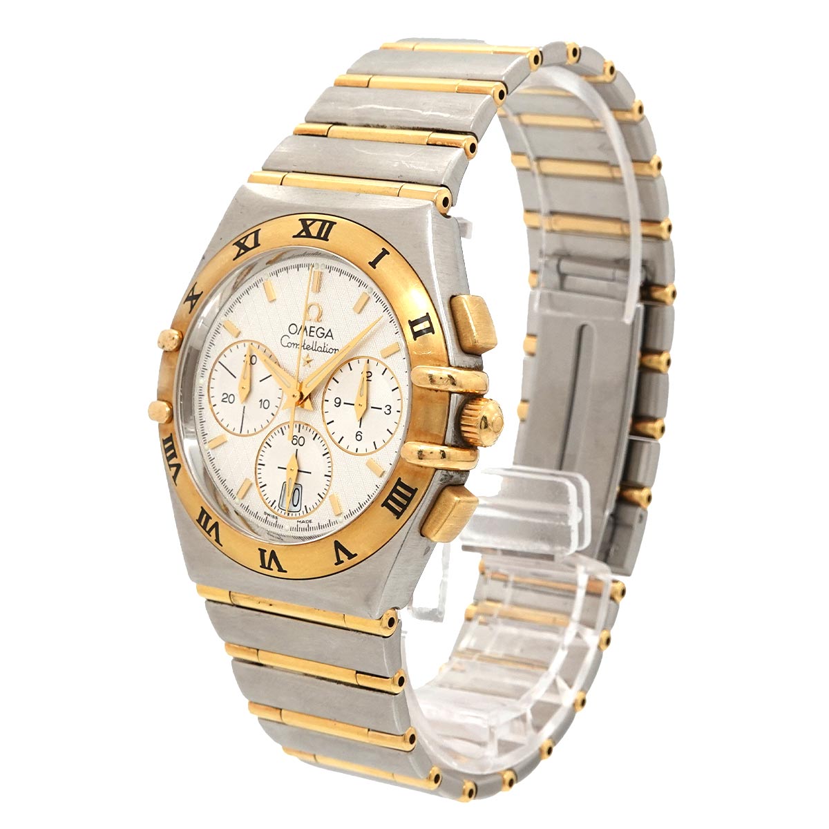 Constellation Chronograph 1242 30 Silver Dial YG Mens Watch