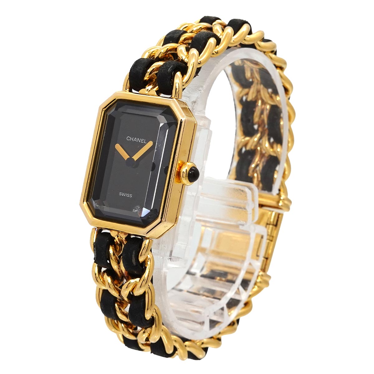 Premiere Size L H0001 Vintage Quartz Black Dial Ladies Watch