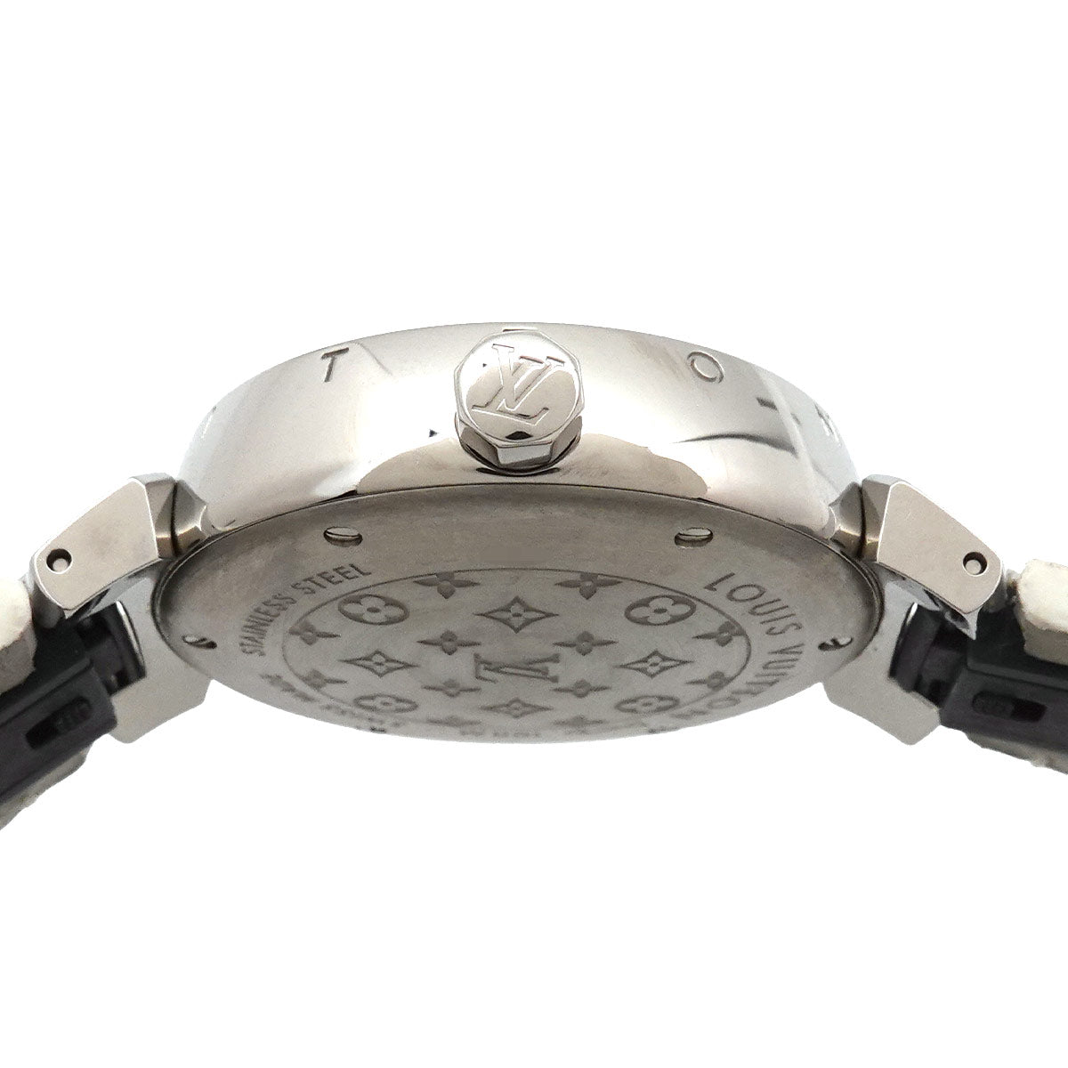 Tambour MM QA116 Quartz Monogram White Dial Ladies