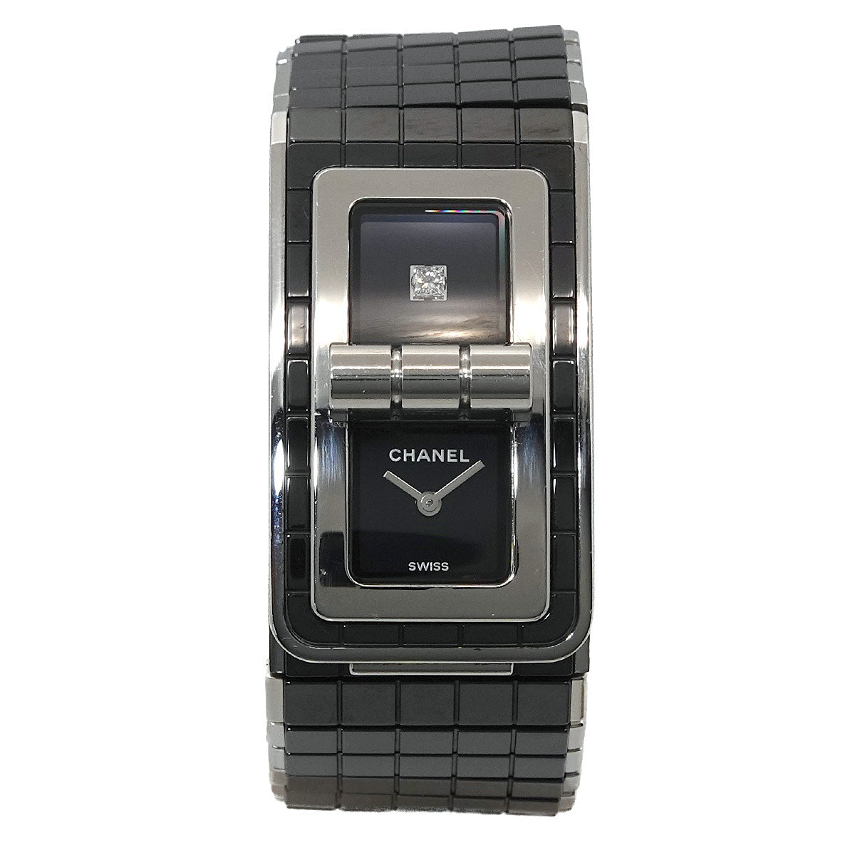 Code CoCo H5147 Quartz Diamond Black Dial Ladies Watch
