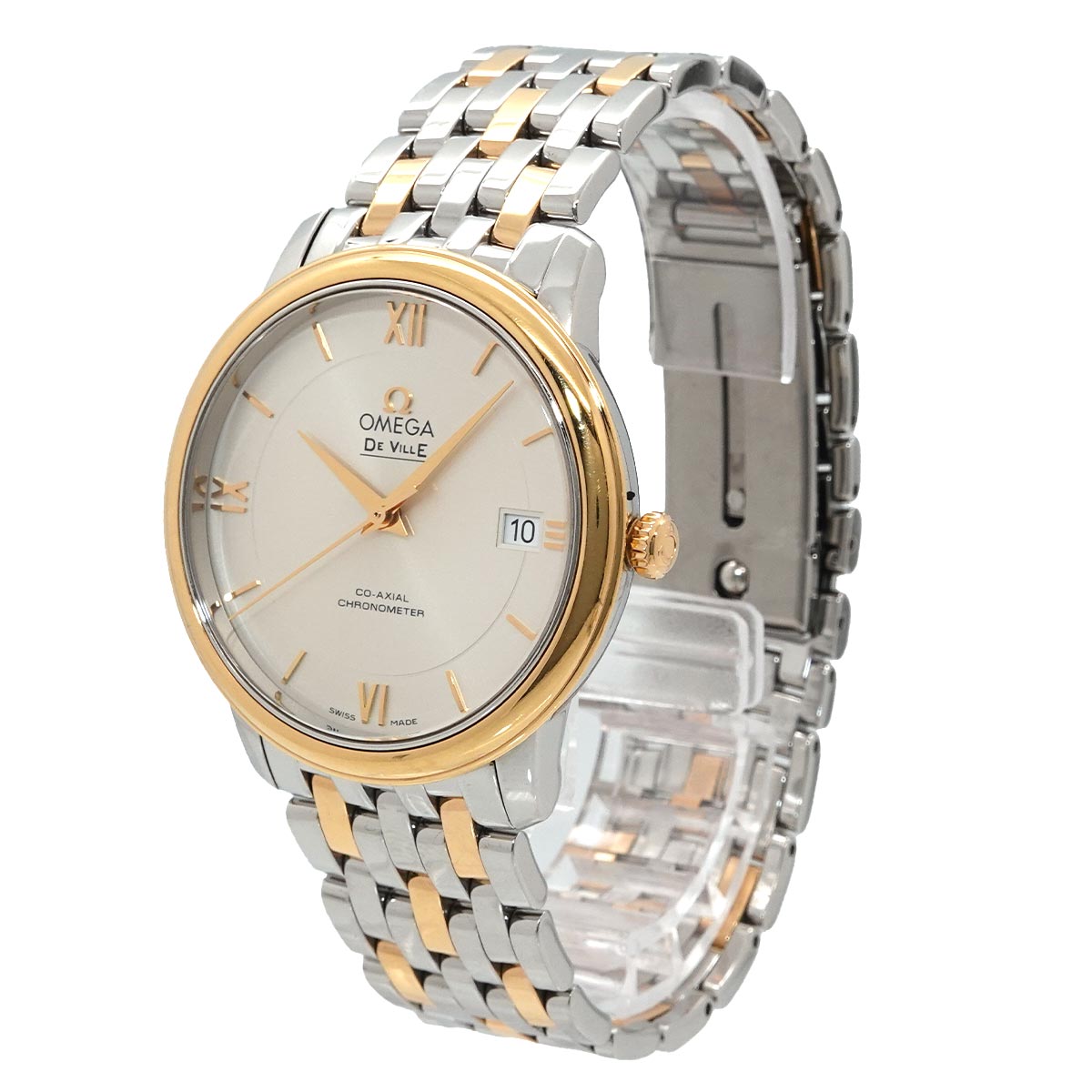 De Ville Prestige CO-AXIAL 424.20.37.20.02.001 YG Silver Dial