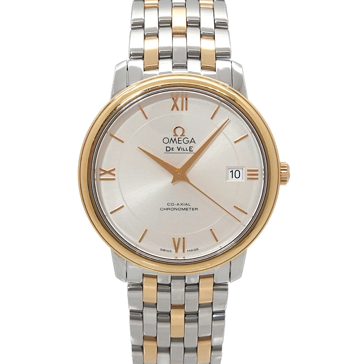 De Ville Prestige CO-AXIAL 424.20.37.20.02.001 YG Silver Dial