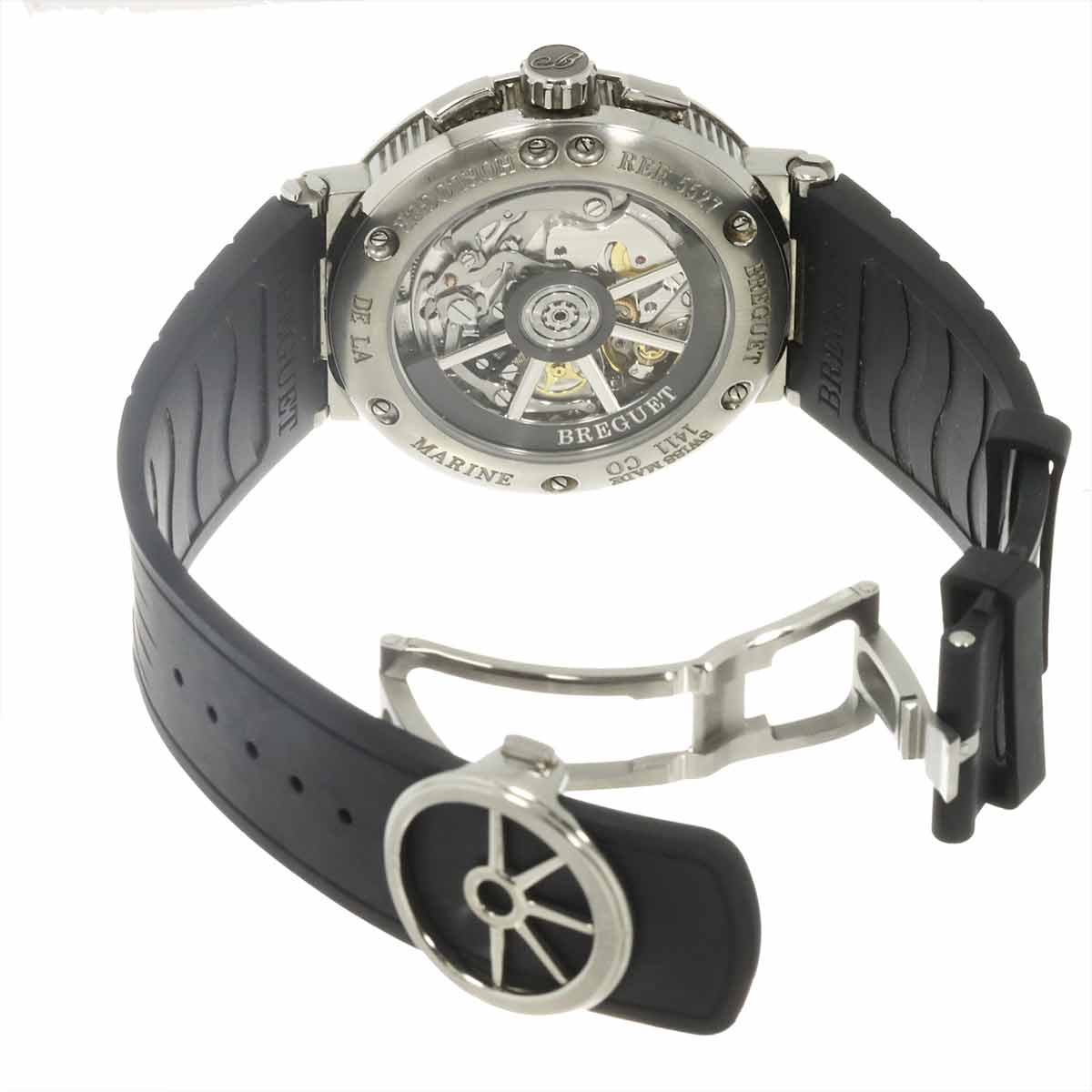 BREGUET Marine Chronograph 5527TI Date Gray Dial Automatic Mens Watch
