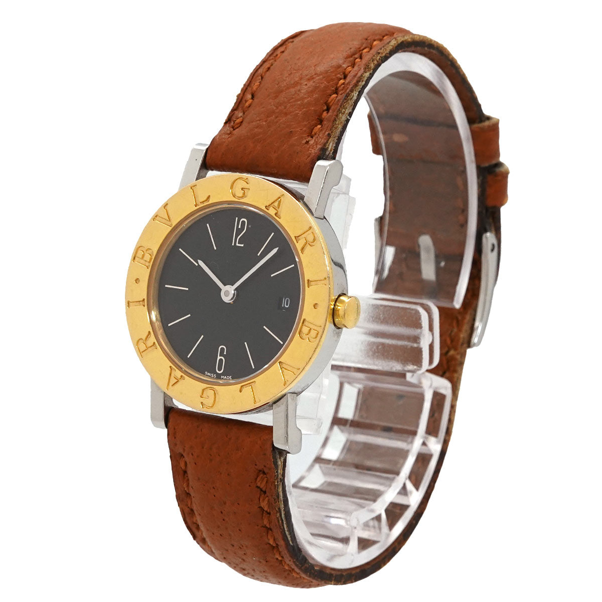 BVLGARIBVLGARI BB26SGL YG Black Dial Quartz Ladies Watch