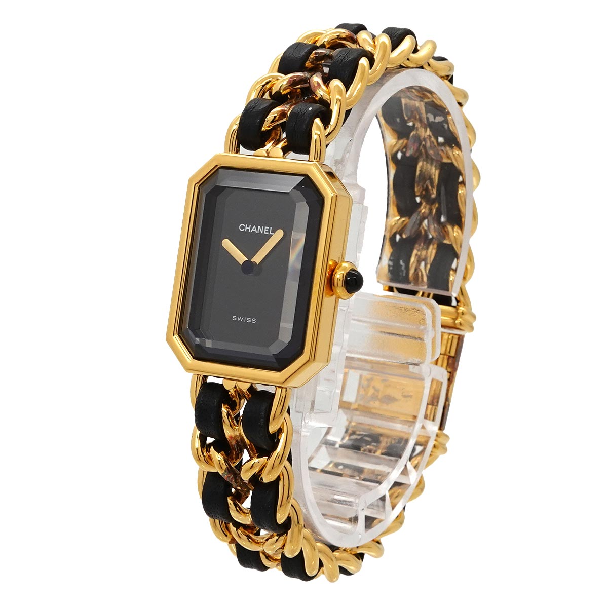 Premiere Size L H0001 Vintage Quartz Black Dial Ladies Watch