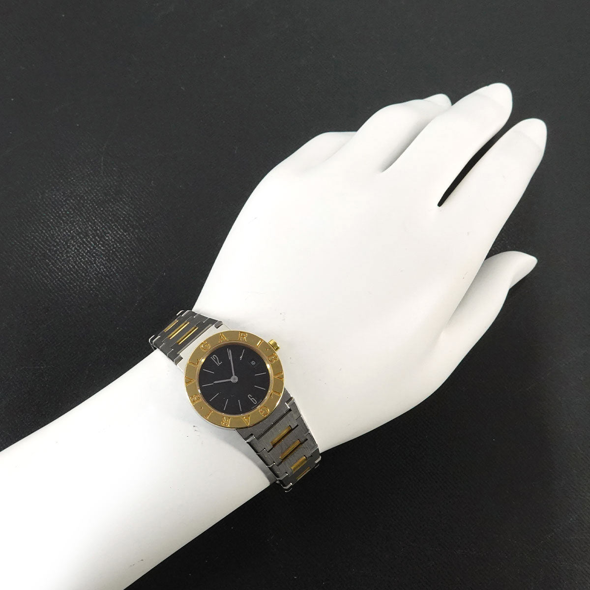 BVLGARIBVLGARI BB26SG Two Tones YG Black Dial Ladies