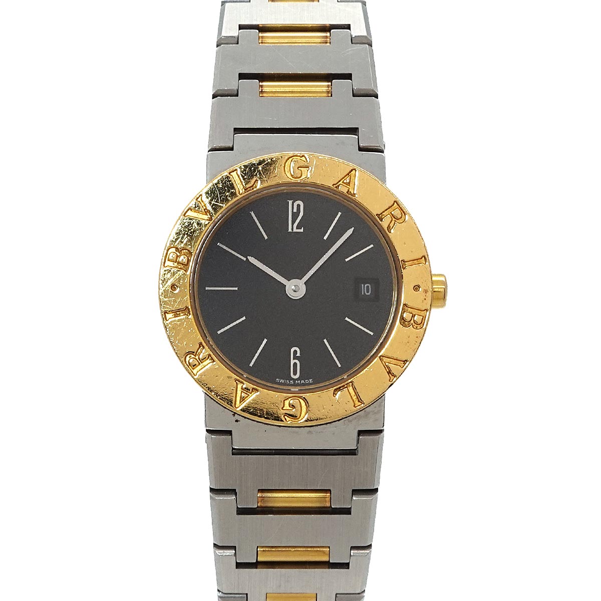 BVLGARIBVLGARI BB26SG Two Tones YG Black Dial Ladies