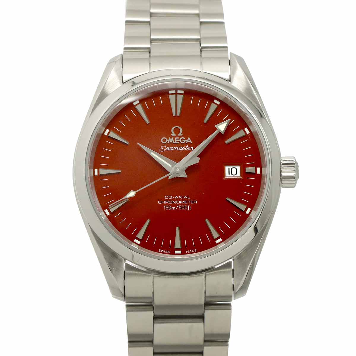 Seamaster Aqua Terra Co-axial 2503.60 Date Red Dial Mens