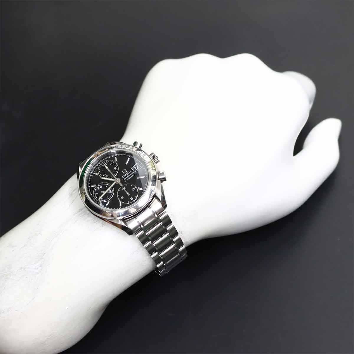 Speedmaster Date 3513 50 Chronograph Automatic Black Dial Mens