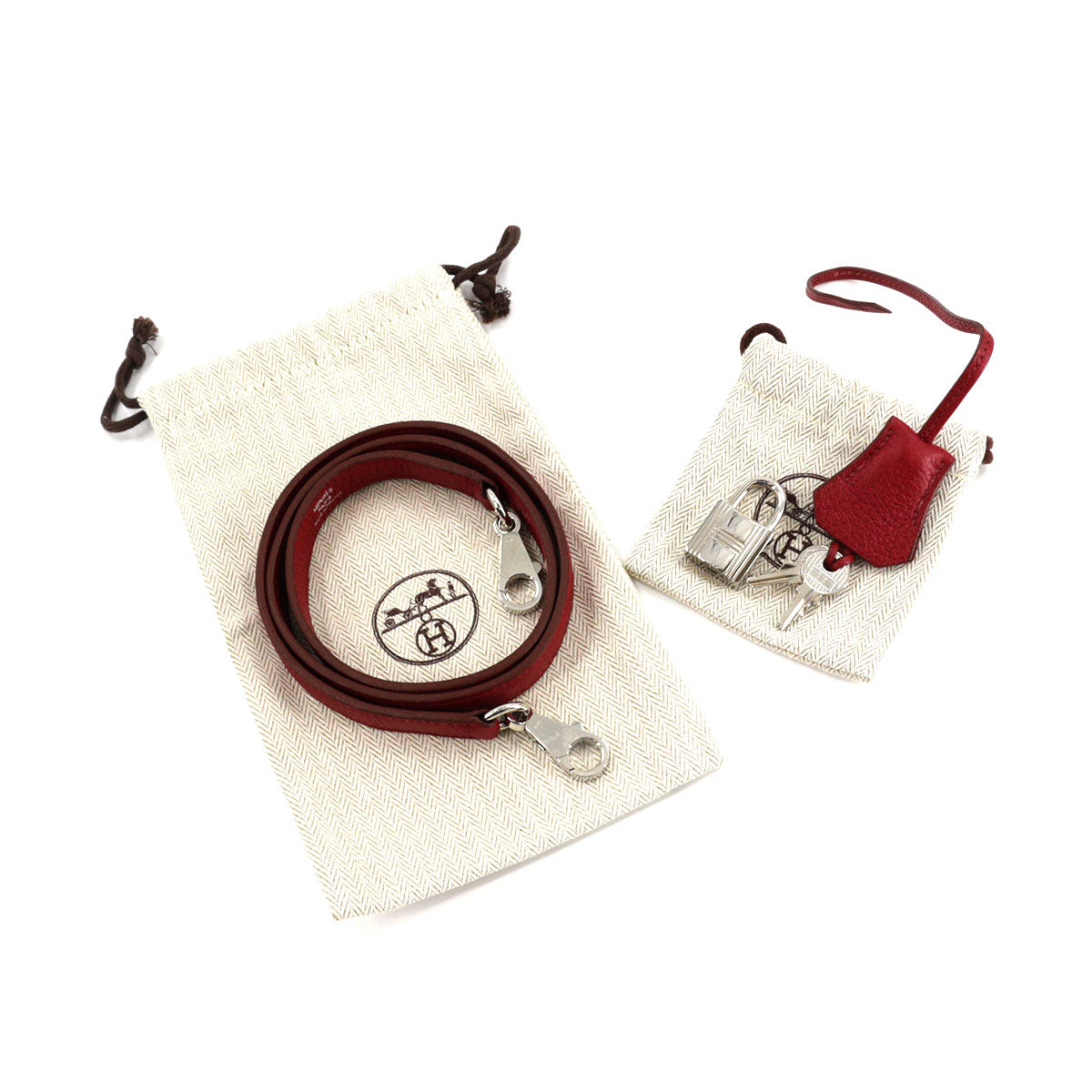 Shoulder strap Clochette Lock Key Set Taurillon Clemence