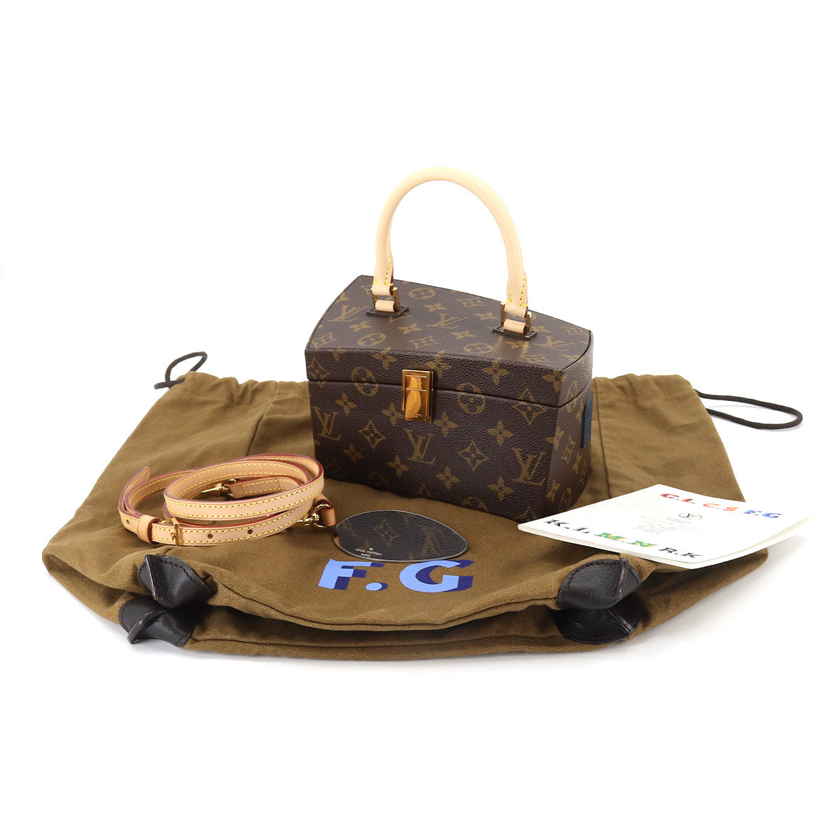 Monogram Twisted Box 2way Hand Shoulder Bag M40275 Brown 90189884