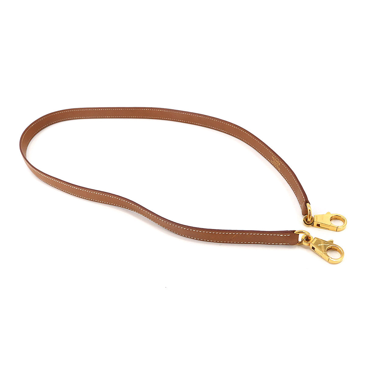 Shoulder Strap Couchevel Epsom Gold Brown Accessory