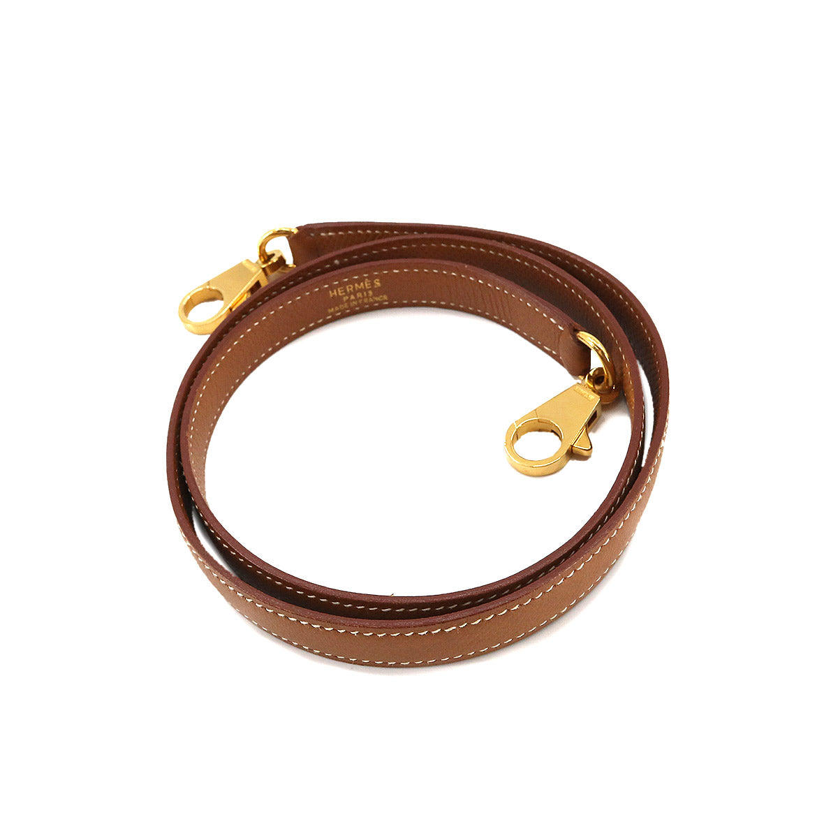 Shoulder Strap Couchevel Epsom Gold Brown Accessory