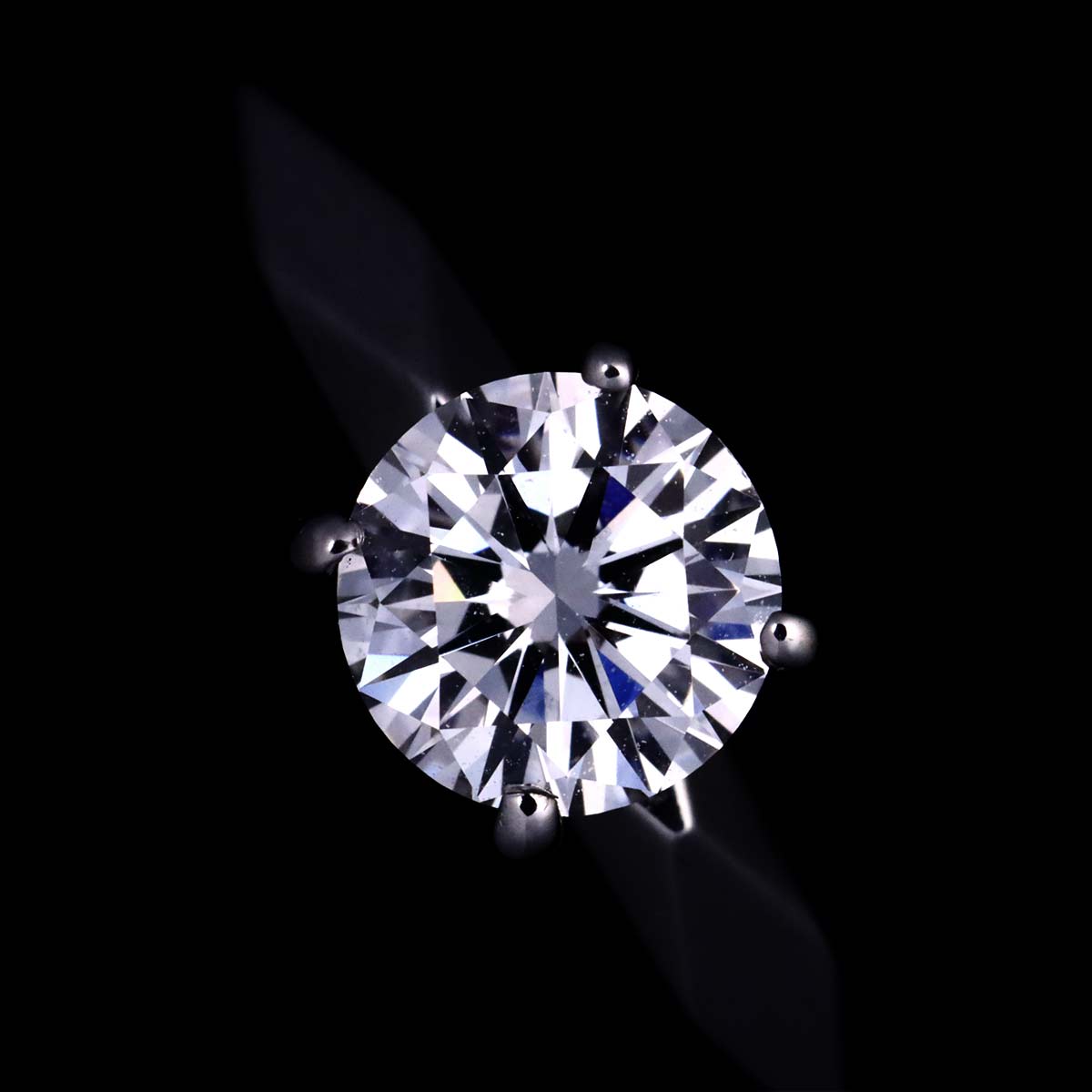 BOUCHERON Facet Diamond 0.76ct F/VVS2 Ring Platinum Size4(US)