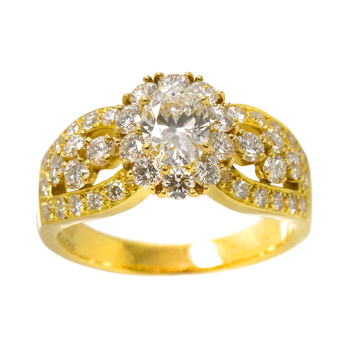 Van Cleef Arpels Diamond Ring 18K YG 750 size7.75-8(US)