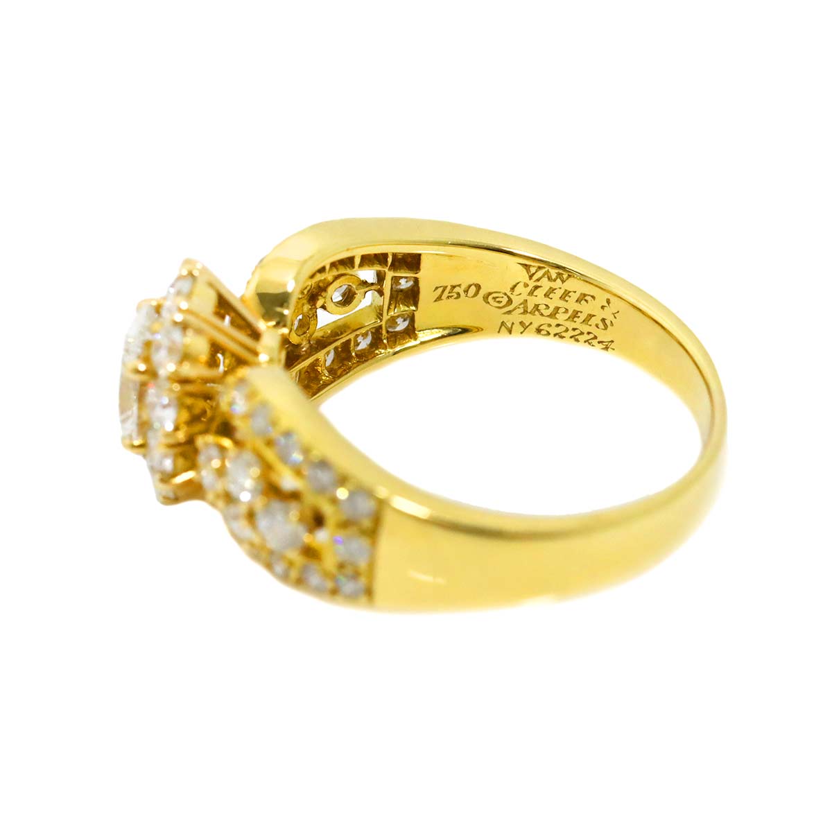 Van Cleef Arpels Diamond Ring 18K YG 750 size7.75-8(US)