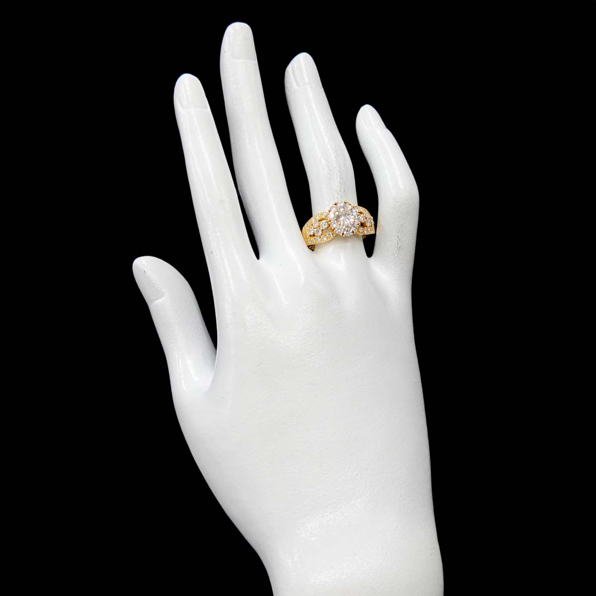 Van Cleef Arpels Diamond Ring 18K YG 750 size7.75-8(US)